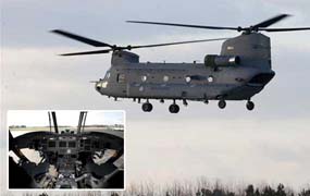 Eerste vlucht van Chinook CH-47F is een succes