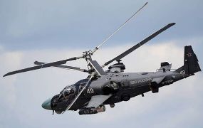 De nieuwe KA-52M van Russian Helicopters maakt zijn maidenvlucht