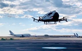 EHang vliegt in het EU Space Program Agency programma via satelliet  