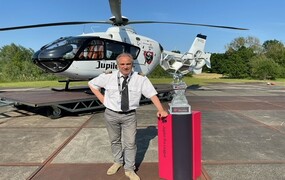 Antwerp voetbalkampioen met de hulp van de Airbus H135 