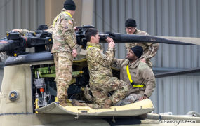 US Army met 40 helikopters in Vlissingen (NL)